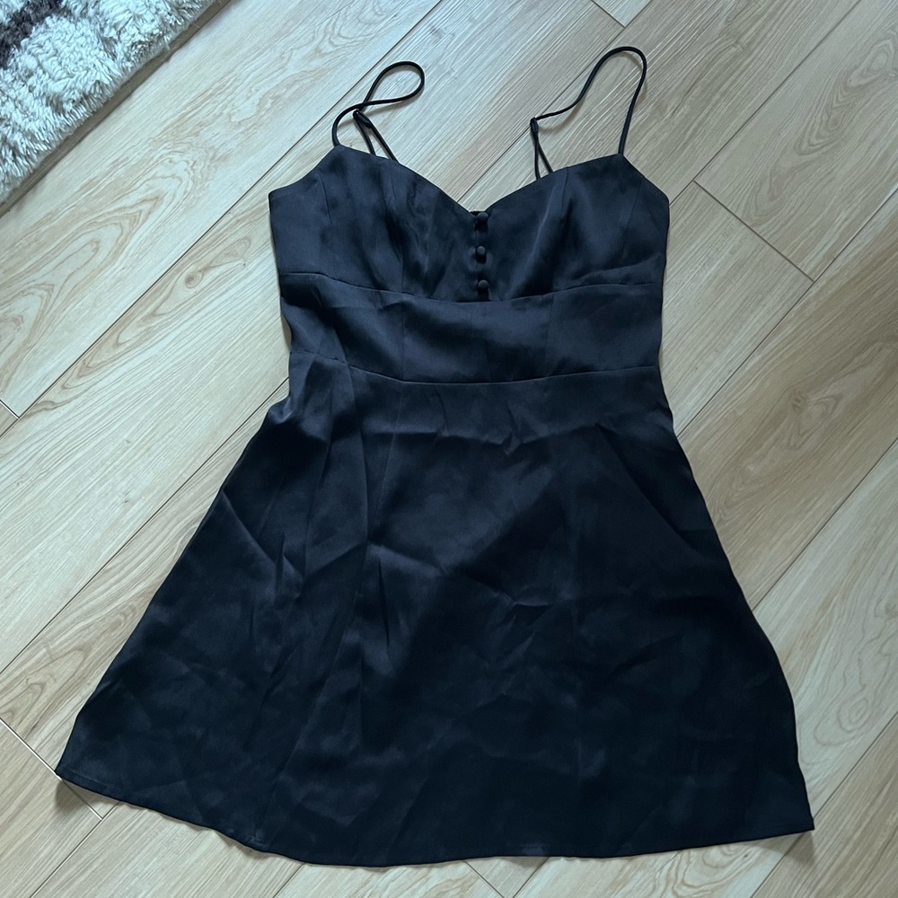 Urban Outfitters Black Silky Mini Dress